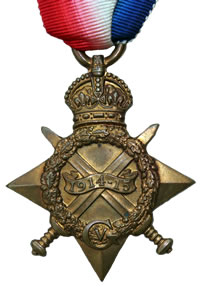 The front of the 1914-15 Star medal (Pip)